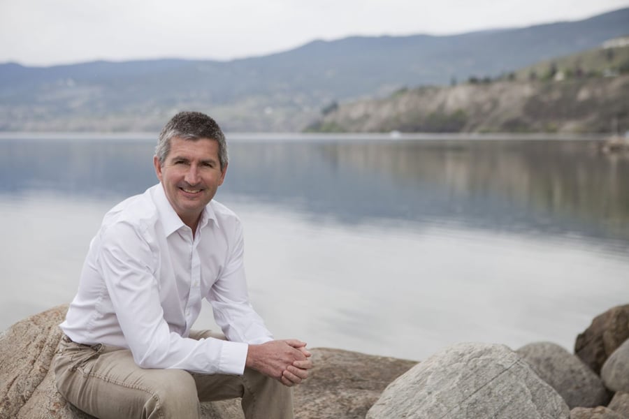 Neil Pearson by the lake, BC